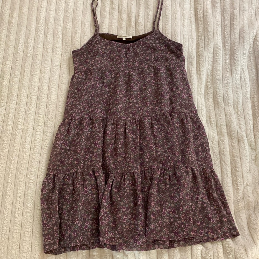 Purple floral shift dress